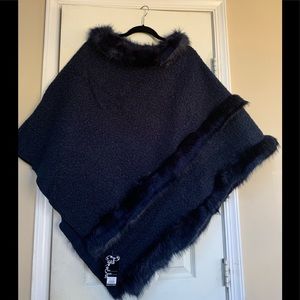 Beautiful navy blue poncho